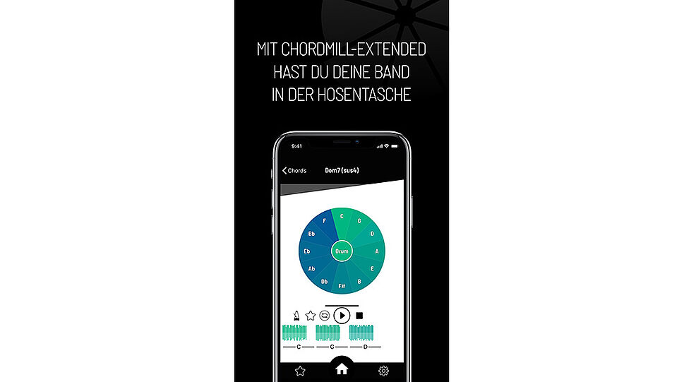 CHORDMILL - Display mit Tonarten