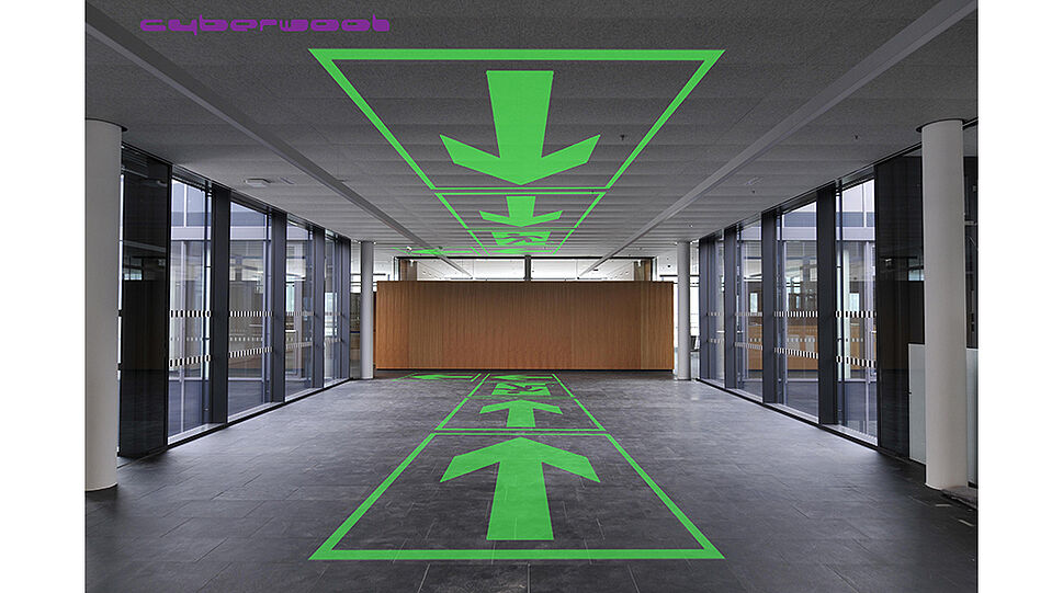 Cyberwool -Gebäudeleitsystem durch LEDs