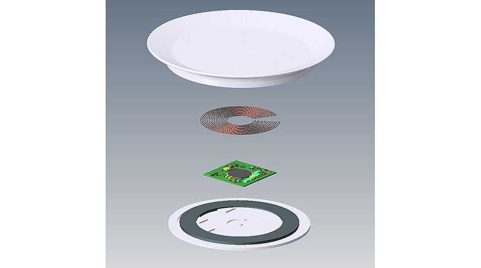 BOL - Innovative Tellerheizung Explosionszeichnung von Teller und Heizsystem