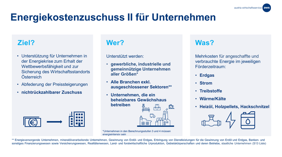 Grafik: Welche Unternehmen erhalten den Energiekostenzuschuss