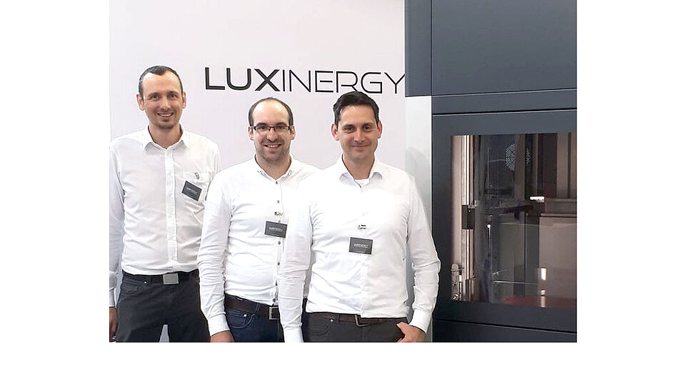 Gruppenfoto der drei Luxinergy-Gründer