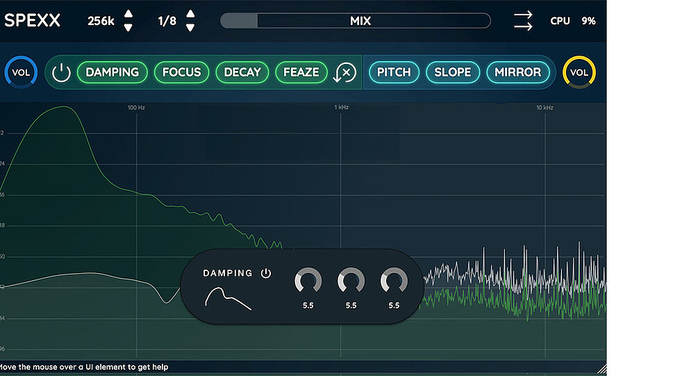 SPEXX - Sounddesign-Programmoberfläche