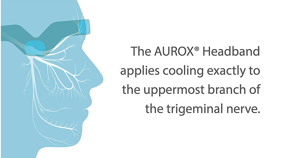aAUROX Headband - Schematische Darstellung der zu kühlenden Nerven
