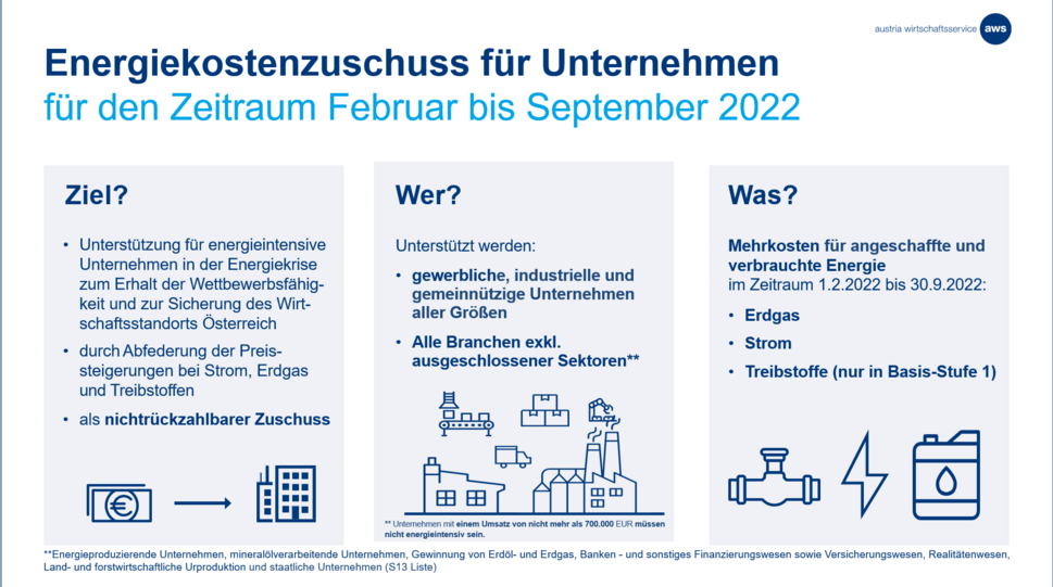 Grafik: Welche Unternehmen erhalten den Energiekostenzuschuss