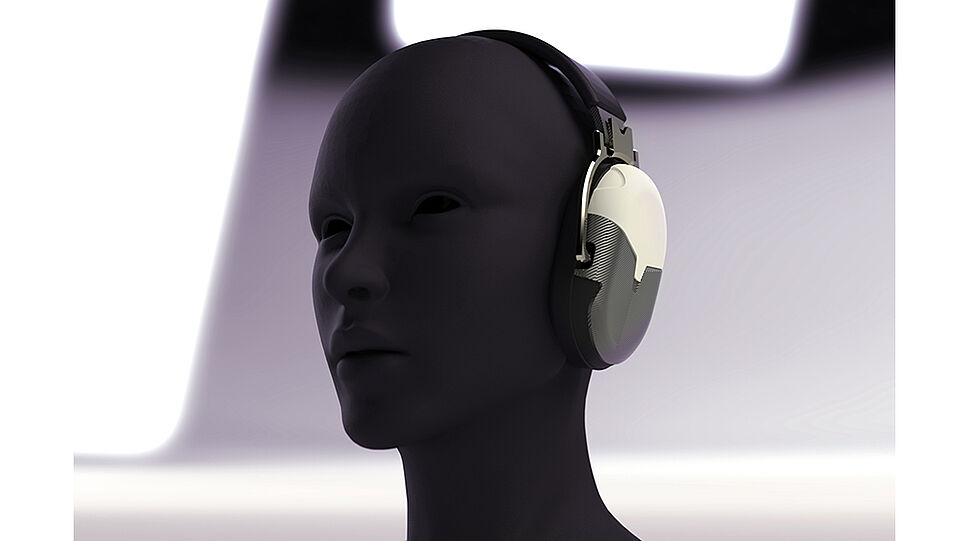 Modellkopf mit Smart Hearing Protection-Gehörschutz