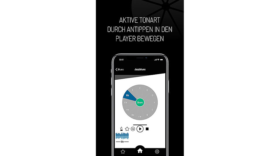 CHORDMILL - Display Tonart ausgewählt