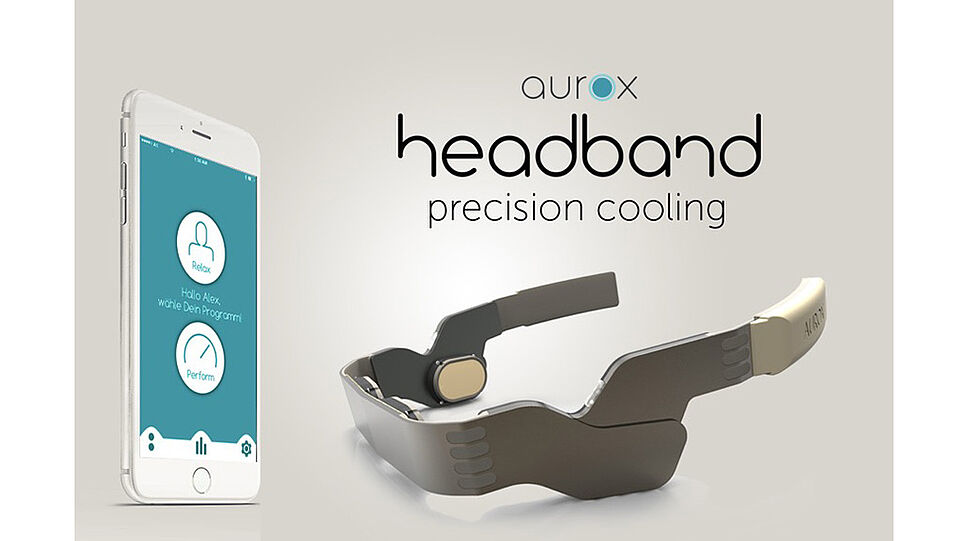 aurox headband - Produkt mit Smartphone App